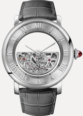 Cartier Herreklokke WHRO0082 Rotonde de Skjelettkuttet/Lær Ø43.5 mm