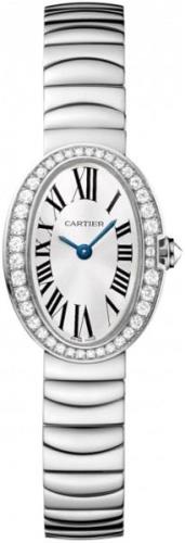 Cartier Dameklokke WB520025 Baignoire Sølvfarget/18 karat hvitt gull