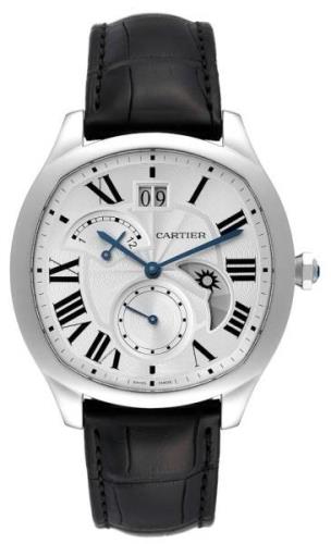 Cartier Herreklokke WSNM0005 Drive de Sølvfarget/Lær