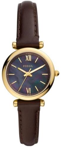 Fossil Dameklokke ES4968 Carlie Mini Flerfarget/Lær Ø28 mm