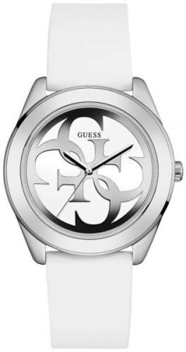 Guess Dameklokke W0911L1 G Twist Hvit/Gummi Ø40 mm