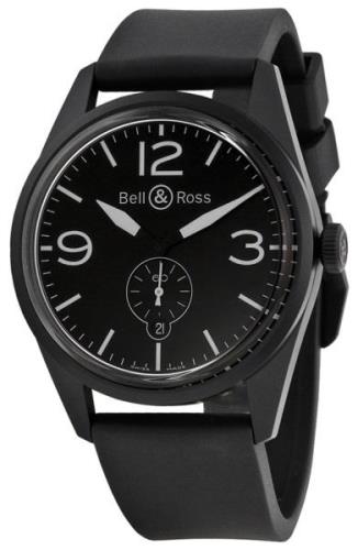 Bell & Ross BR 123 Herreklokke BRV123-BL-CA-SRB Sort/Gummi Ø41 mm