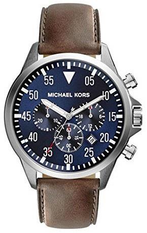 Michael Kors Gage Herreklokke MK8362 Blå/Lær Ø45 mm