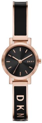 DKNY Soho Dameklokke NY2961 Sort/Stål Ø24 mm