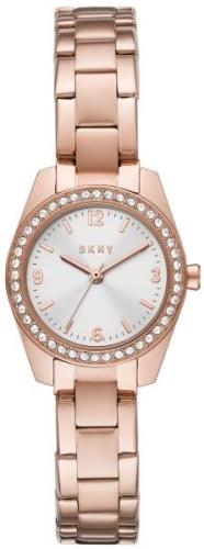 DKNY Nolita Dameklokke NY2921 Sølvfarget/Rose-gulltonet stål Ø26 mm