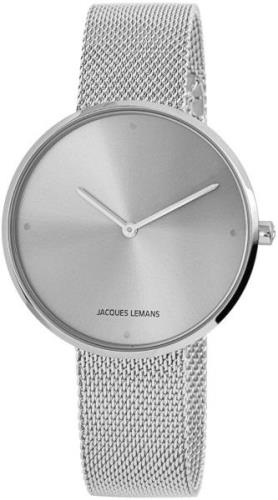 Jacques Lemans Design Dameklokke 1-2056J Sølvfarget/Stål Ø36 mm