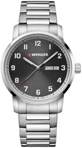 Wenger 99999 Herreklokke 01.1541.119 Sort/Stål Ø42 mm