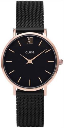 Cluse Minuit Dameklokke CW0101203024 Sort/Stål Ø33 mm