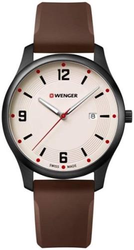 Wenger 99999 Herreklokke 01.1441.124 Beige/Gummi Ø43 mm