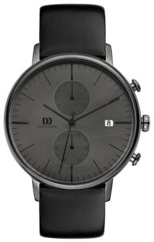 Danish Design Sport Herreklokke IQ16Q975 Grå/Lær Ø42 mm