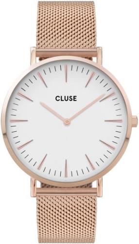 Cluse 99999 Dameklokke CW0101201001 Hvit/Rose-gulltonet stål Ø38 mm