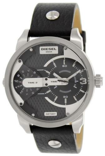 Diesel 99999 Herreklokke DZ7307 Sort/Lær Ø54 mm