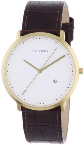 Bering Classic Herreklokke 11139-534 Hvit/Lær Ø39 mm