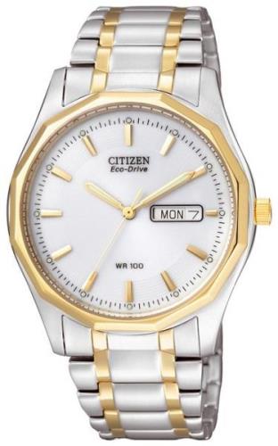 Citizen Sport Herreklokke BM8434-58AE Hvit/Gulltonet stål Ø37 mm