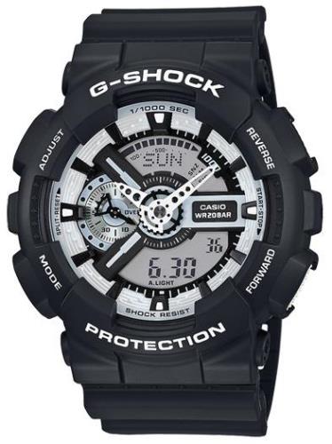 Casio G-Shock Herreklokke GA-110BW-1AER Hvit/Resinplast Ø51 mm