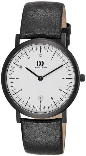 Danish Design 99999 Herreklokke IQ18Q820 Hvit/Lær Ø37 mm