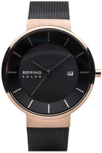 Bering Solar Herreklokke 14639-166 Sort/Stål Ø39 mm