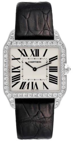 Cartier Santos Dumont Herreklokke WH100651 Sølvfarget/Lær