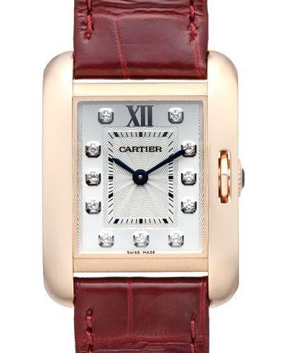 Cartier Tank Anglaise Dameklokke WJTA0007 Sølvfarget/Lær