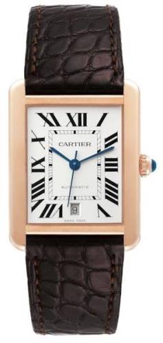 Cartier Tank Solo Herreklokke W5200026 Hvit/Lær 40.85x31 mm