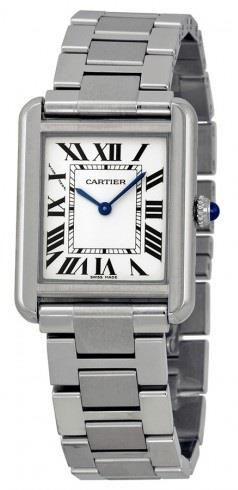 Cartier Tank Solo Dameklokke W5200013 Small Sølvfarget/Stål 24.4x31