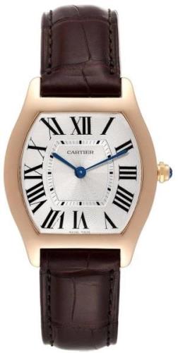 Cartier Tortue Dameklokke W1556362 Sølvfarget/Lær