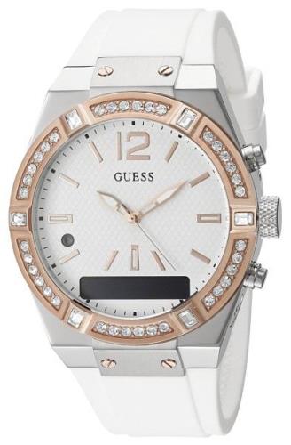 Guess Dameklokke C0002M2 Hvit/Gummi Ø41 mm