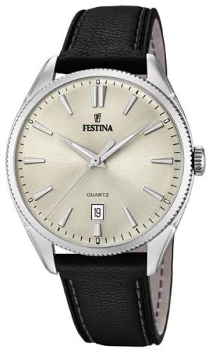 Festina Dress Herreklokke F16977-3 Beige/Lær Ø41.5 mm