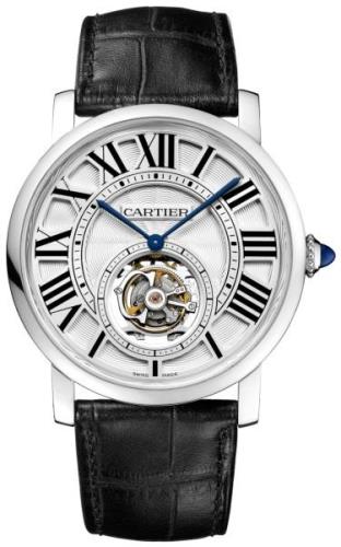 Cartier Rotonde De Cartier Herreklokke W1556216 Sølvfarget/Lær Ø40