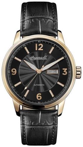 Ingersoll The Regent Herreklokke I00203 Sort/Lær Ø47 mm