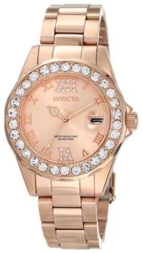 Invicta Pro Diver Dameklokke 15253 Rosegullfarget/Rose-gulltonet