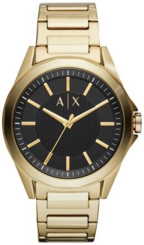 Armani Exchange Hampton Herreklokke AX2619 Sort/Gulltonet stål Ø44