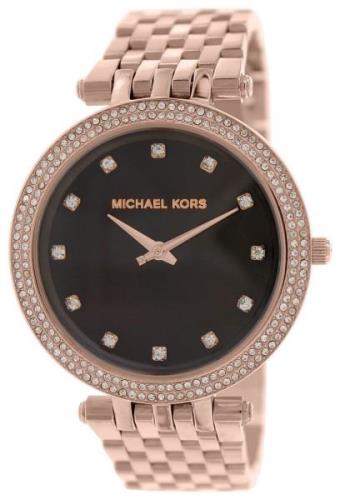 Michael Kors Darci Dameklokke MK3217 Brun/Rose-gulltonet stål Ø39 mm