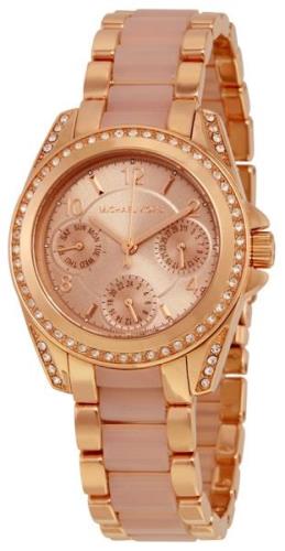 Michael Kors Blair Dameklokke MK6175 Rosegullfarget/Rose-gulltonet