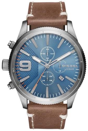 Diesel Chronograph Herreklokke DZ4443 Blå/Lær Ø50 mm