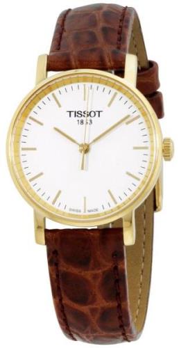 Tissot Dameklokke T109.210.36.031.00 T-Classic Hvit/Lær Ø30 mm