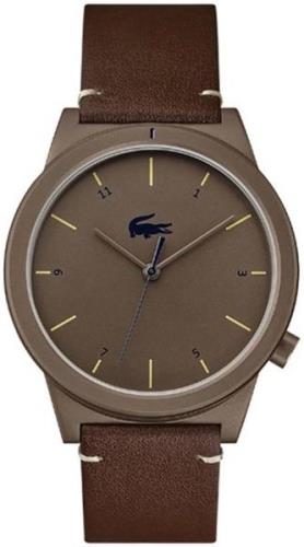 Lacoste Herreklokke 2010992 Brun/Lær Ø42 mm