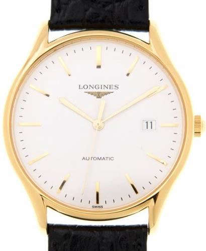 Longines Herreklokke L4.960.2.12.2 Lyre Hvit/Lær Ø38.5 mm