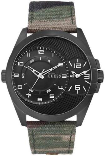 Guess Herreklokke W0505G1 Sort/Lær Ø48 mm