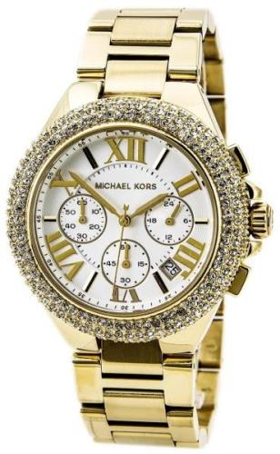 Michael Kors Dameklokke MK5756 Camille Hvit/Gulltonet stål Ø43 mm