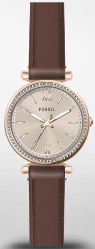 Fossil Dameklokke ES5112 Carlie Mini Brun/Lær Ø28 mm