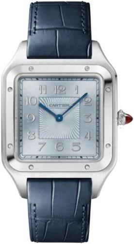 Cartier Dameklokke WGSA0050 Santos Dumont Blå/Lær