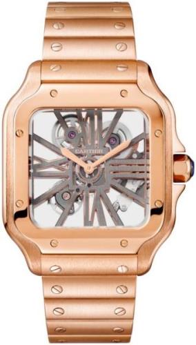 Cartier Herreklokke WHSA0016 Santos De Skjelettkuttet/18 karat rosé