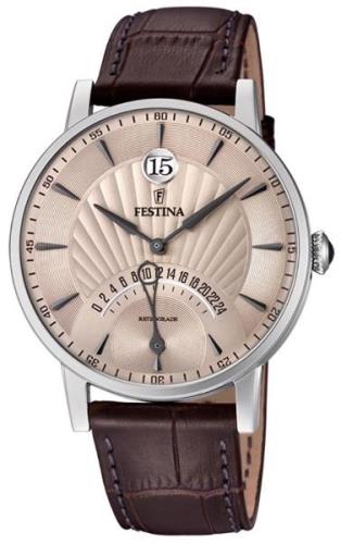 Festina Herreklokke F16984-2 Beige/Lær Ø41 mm