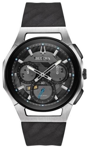 Bulova Herreklokke 98A161 Skjelettkuttet/Gummi Ø44 mm