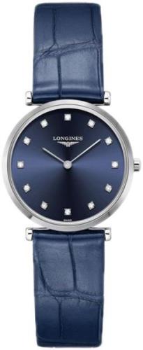 Longines Dameklokke L4.512.4.97.2 La Grande Classique De Blå/Lær