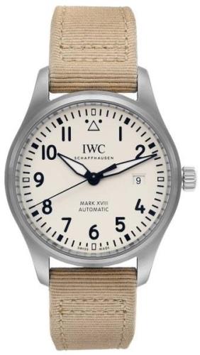 IWC Herreklokke IW327017 Pilots Hvit/Lær Ø40 mm