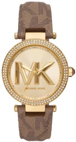 Michael Kors Dameklokke MK2973 Parker Gullfarget/PVC