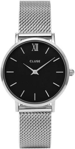 Cluse Dameklokke CW0101203005 Sort/Stål Ø33 mm