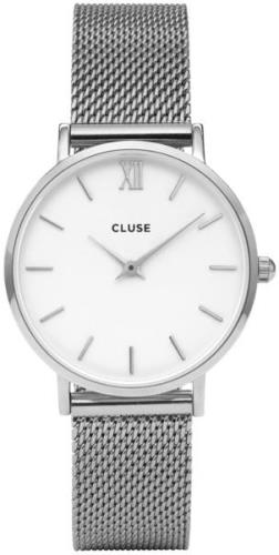 Cluse Dameklokke CW0101203002 Minuit Hvit/Stål Ø33 mm